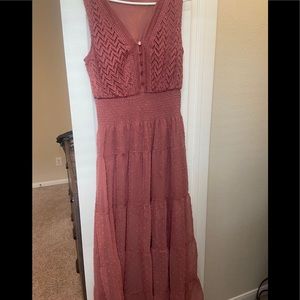 Dusty rose colored dress